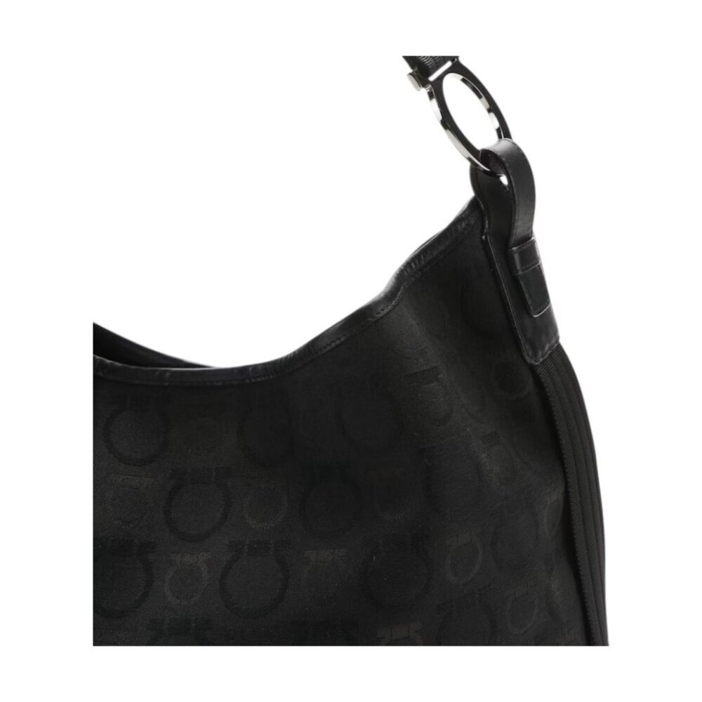 Salvatore Ferragamo Gancini Canvas Shoulder Bag - Picture 5 of 14